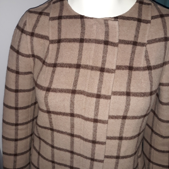 Talbots plaid and houndstooth wool blend coat. Size XS - Picture 2 of 10